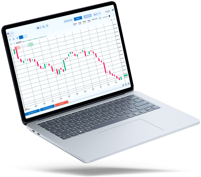 view trading platform on laptop